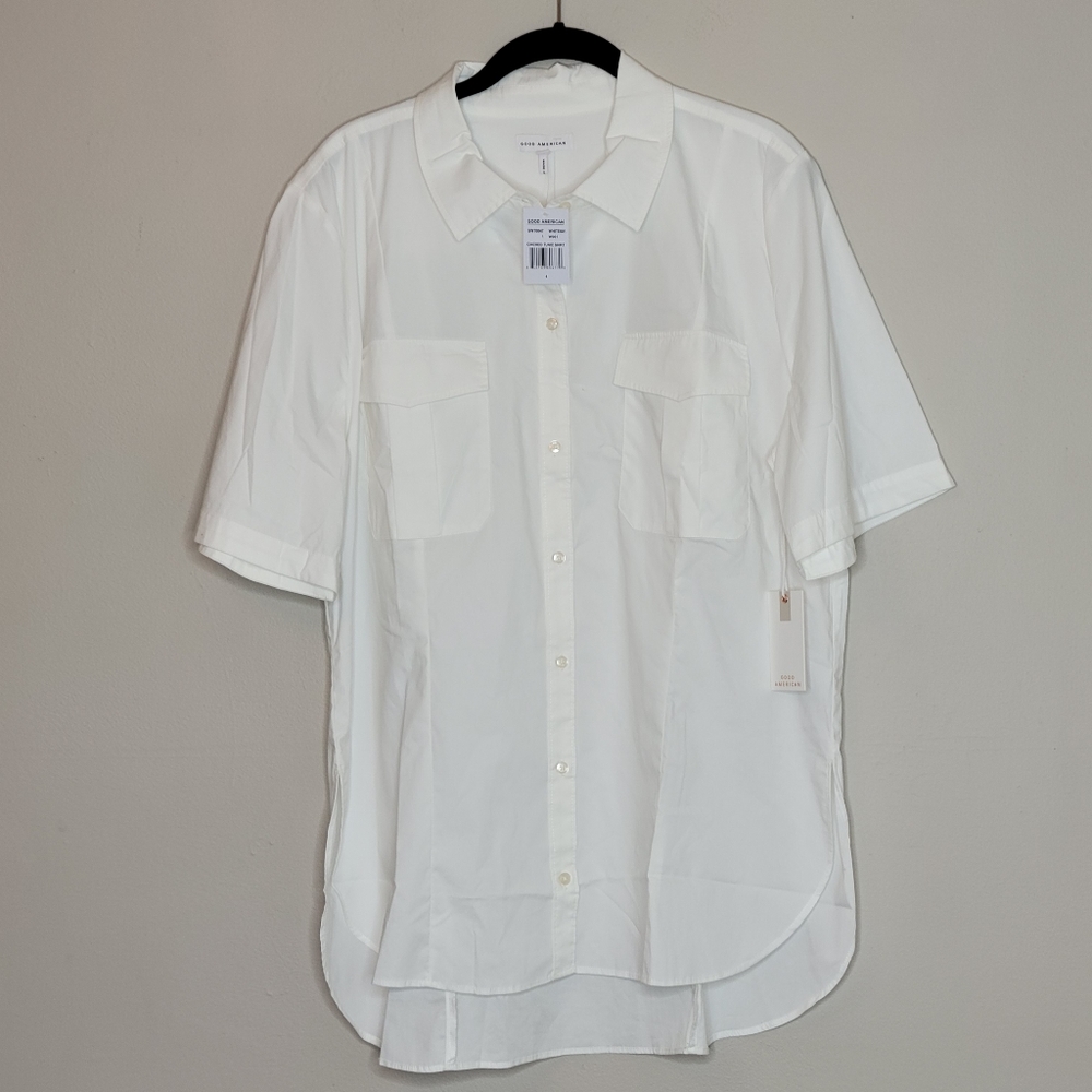 NWT GOOD AMERICAN CINCHED TUNIC SHIRT - Picture 15 of 16